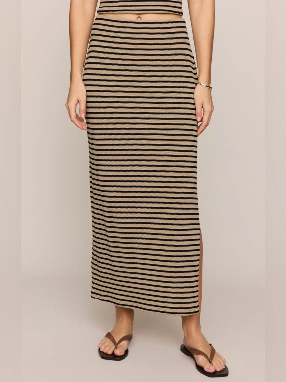 NWT Z Supply Anslie Stripe Midi Skirt & matching tube top tank - Picture 2 of 6